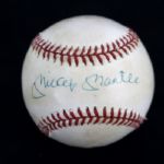 1984-94 Mickey Mantle New York Yankees Single Signed OAL Brown Baseball (JSA)