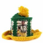 1972-73 John Brockington Rich McGeorge Jerry Tagge Green Bay Packers Signed Knit Photo Hat (JSA) 