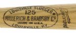 1965 Ernie Banks Chicago Cubs MINNESOTA H&B Louisville Slugger All Star Game Used Bat (MEARS A9) – Gifted by clubhouse attendant