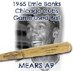 1965 Ernie Banks Chicago Cubs MINNESOTA H&B Louisville Slugger All Star Game Used Bat (MEARS A9) – Gifted by clubhouse attendant