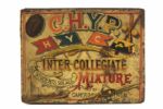 1890's circa C.H.Y.P. Inter-Collegiate Mixture Sports-Themed Tobacco Tin