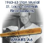 1960-63 Stan Musial St. Louis Cardinals Signed H&B Louisville Slugger Professional Model Game Used Bat (MEARS A6/JSA)