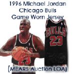 1997-98 Michael Jordan Chicago Bulls Game Worn Alternate Jersey (MEARS Auction LOA)