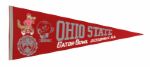 1978-87 Ohio State Buckeyes Full Size 29 Gator Bowl Pennant & Woody Hayes Memorial Issue of Columbus Dispatch