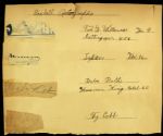 1934-42 Ty Cobb Babe Ruth Ted Williams Tony Lupien Signed Cut Collection w/ (5) New Fenway Park Rain Checks (JSA)