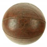 1953 Wilt Chamberlain National Basketball All-Black YMCA Championship Team Game Used Basketball, With Early Autograph – Documented Collection of Ball Boy (MEARS LOA)