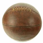 1953 Wilt Chamberlain National Basketball All-Black YMCA Championship Team Game Used Basketball, With Early Autograph – Documented Collection of Ball Boy (MEARS LOA)