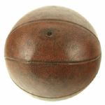 1953 Wilt Chamberlain National Basketball All-Black YMCA Championship Team Game Used Basketball, With Early Autograph – Documented Collection of Ball Boy (MEARS LOA)