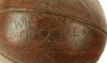 1953 Wilt Chamberlain National Basketball All-Black YMCA Championship Team Game Used Basketball, With Early Autograph – Documented Collection of Ball Boy (MEARS LOA)