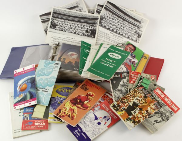 1962-90 NFL/AFL Media Guide & Team Photo Collection - Lot of 45