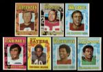 1971 Topps Football Pin Up Collection - Lot of 7 w/ Gale Sayers, Roman Gabriel, Sonny Jurgensen & More