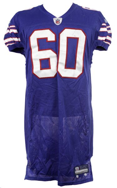 2010 Kraig Urbik Buffalo Bills Game Worn Throwback Uniform (MEARS LOA)