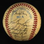 1985 Milwaukee Brewers Team Signed OAL Brown Baseball w/ 27 Signatures Including Robin Yount, Paul Molitor, George Bamberger & More (JSA)