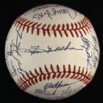 1987 Milwaukee Brewers Team Signed OAL Brown Baseball w/ 30 Signatures Including Robin Yount, Paul Molitor, Teddy Higuera & More (JSA)