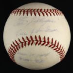 1987-89 Earl Gillespie Milwaukee Braves Announcer Single Signed ONL Giamatti Baseball (JSA)