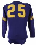 1950's #25 Wool Game Worn Football Jersey w/ 6 Button Crotch Piece (MEARS LOA)