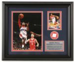 2012 John Wall Washington Wizards 12" x 15" Framed Display w/ Piece of Uniform from Career High Points Game