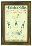 1920s The Fighting Moffos "The Three Aces of the Square Circle" 17" x 25" Framed Broadside