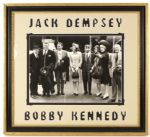 1960s Jack Dempsey Robert F Kennedy 22" x 24" Framed Photo