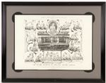 1899 Tom Sayers Champion of England 24" x 31" Framed Supplement to Police Gazette