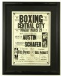 1931 Kenny Austin vs. George Schafer 29" x 37" Framed Broadside