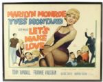 1960 Marilyn Monroe Lets Make Love 23" x 29" Mounted Movie Poster 60/259