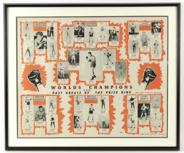 1947 World Champions and Past Greats of the Prize Ring 27" x 33" Framed Print
