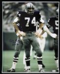 1980s Bob Lilly Dallas Cowboys Signed 16" x 20" Photo *JSA*