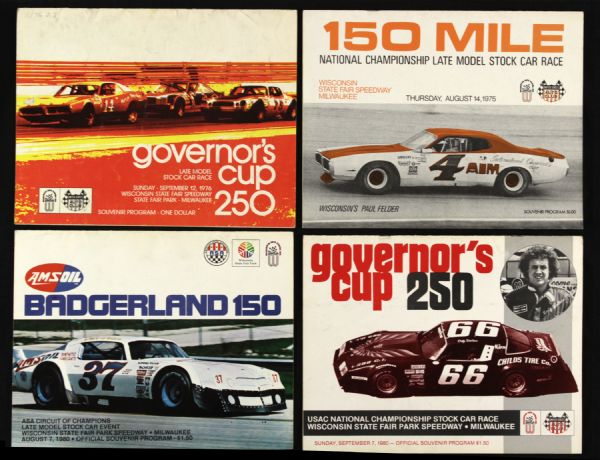 1968-81 Wisconsin State Fair Park Speedway Auto Racing Program Collection - Lot of 18