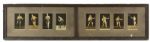 1900s circa Boxing Cabinet Photo 11" x 43" Framed Display