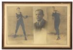 1920s circa Gentleman Georgie Ward 21" x 31" Framed Display