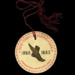 1883 New York Athletic Club Circular Membership Badge #454 Issued to A.R. Diamond