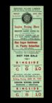 1947 Sugar Ray Robinson vs. Flashy Sebastian Madison Square Garden Ticket