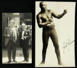 1910's-30's Jack Johnson First Black World Heavyweight Champion Original Photos - Lot of 13