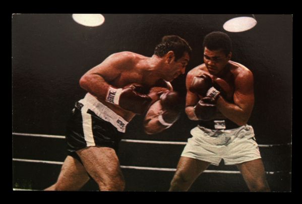 1970 Muhammad Ali vs. Rocky Marciano The Super Fight Promotional Postcard
