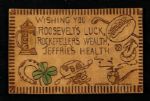 1907 James Jeffries Theodore Roosevelt John D. Rockefeller Leather Postcard