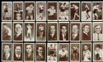 1938 W.A. & A.C. Churchman Boxing Personalities Tobacco Cards - Lot of 46