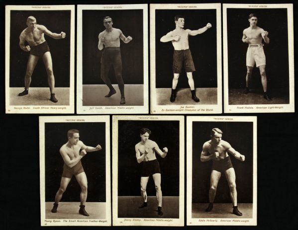 1910s Boxing Postcard Collection - Lot of 7