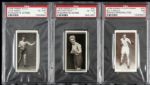 1928-38 Jack Hood Roland Todd Billy Wells Slabbed Tobacco Cards - Lot of 3