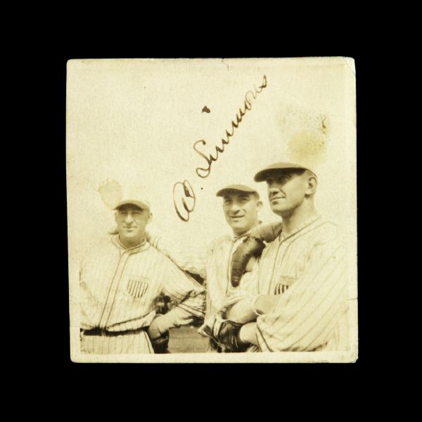 1931 Al Simmons All American Japan Tour Signed 2.25" x 2.25" Photo (JSA)