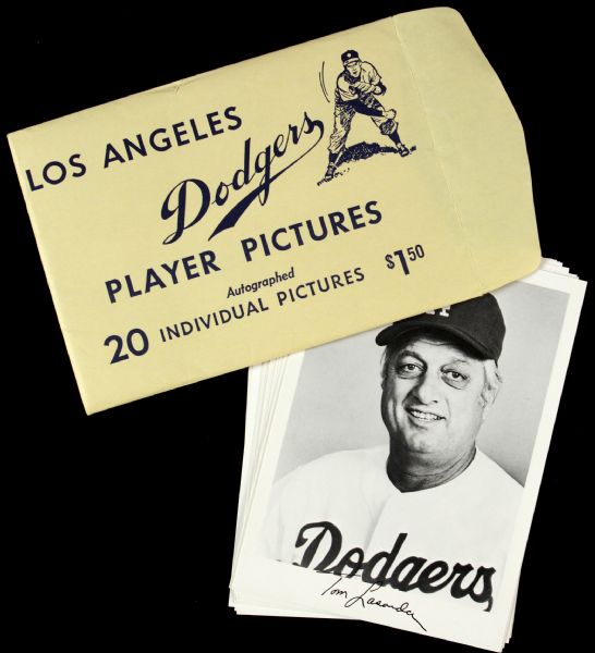 1981-83 Los Angeles Dodgers Player Pictures - Lot of 21 w/ Original Envelope