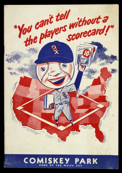 1949-52 Chicago White Sox & Cubs Comiskey Park & Wrigley Field Program & Scorecard Collection - Lot of 4