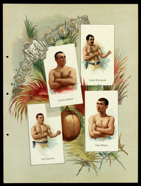 1890s Jake Kilrain Joe Lannon Ike Weir Jem Smith 6" x 8" Page