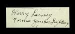 1910s Harry Lenny Lightweight Boxer Signed Cut (JSA)
