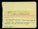 1920s Gipsy Daniels English Cruiserweight Champion Signed Cut