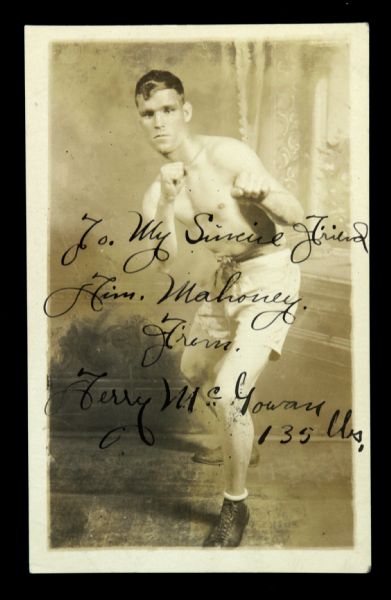 1920s Terry McGowan Signed & Inscribed Postcard 