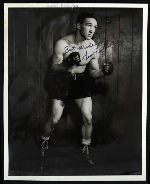 1960s Gene Fullmer Middleweight Champion Signed 8" x 10" Photo (JSA)