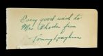 1937 Tommy Loughran Light Heavyweight Champion Signed Cut (JSA)