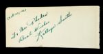1937 Tommy Loughran Light Heavyweight Champion Signed Cut (JSA)