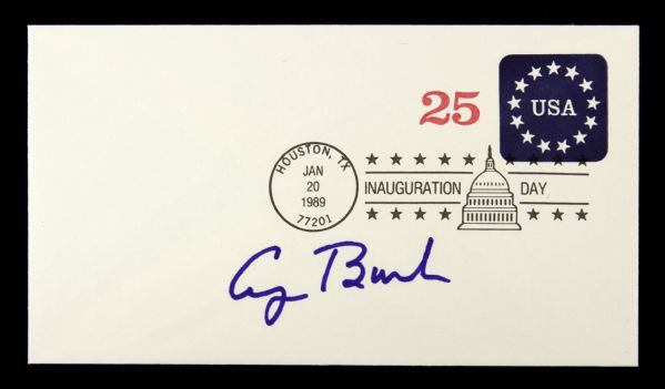 1989 George H.W. Bush 41st President of the United States Signed Inauguration Day First Day Cover (JSA)